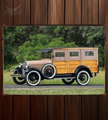 Металлическая табличка Ford Model A Woody Station Wagon